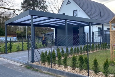 Terrassenüberdachung California Flachdach mit Stegplatten