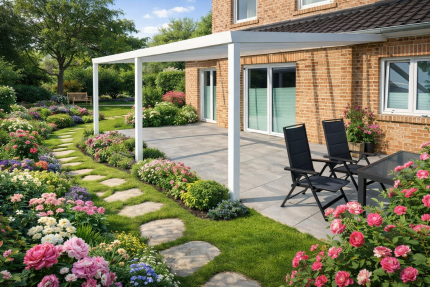 Terrassenüberdachung Granada mit Glas