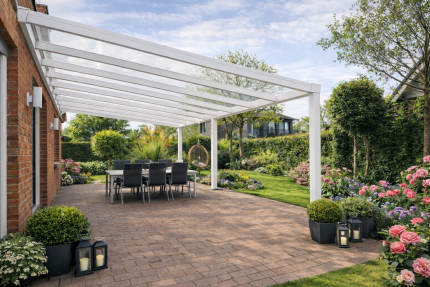 Terrassenüberdachung California mit VSG-Glas